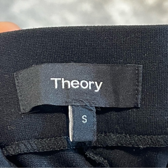 Theory Black Pull On Legging in Stretch Knit Ponte Pants S ($195) - Picture 5 of 7